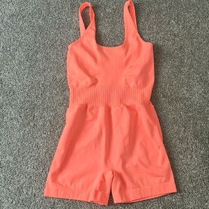 Zenana Sports Romper in Bright Neon Orange S/M